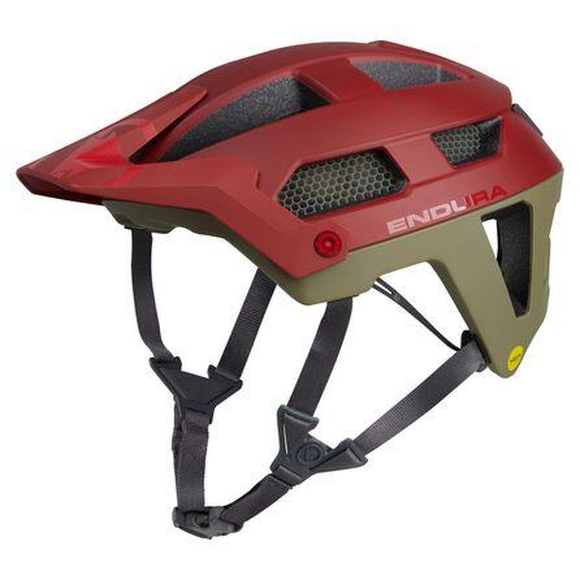 Endura - Casque Vtt Endura Singletrack Mips Khaki/rouge - Casque - Vert - 44 L - Decathlon
