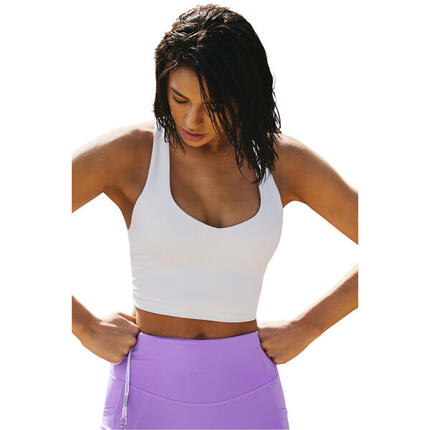 Débardeur crop avec brassière intégrée femme Fabletics Anywhere