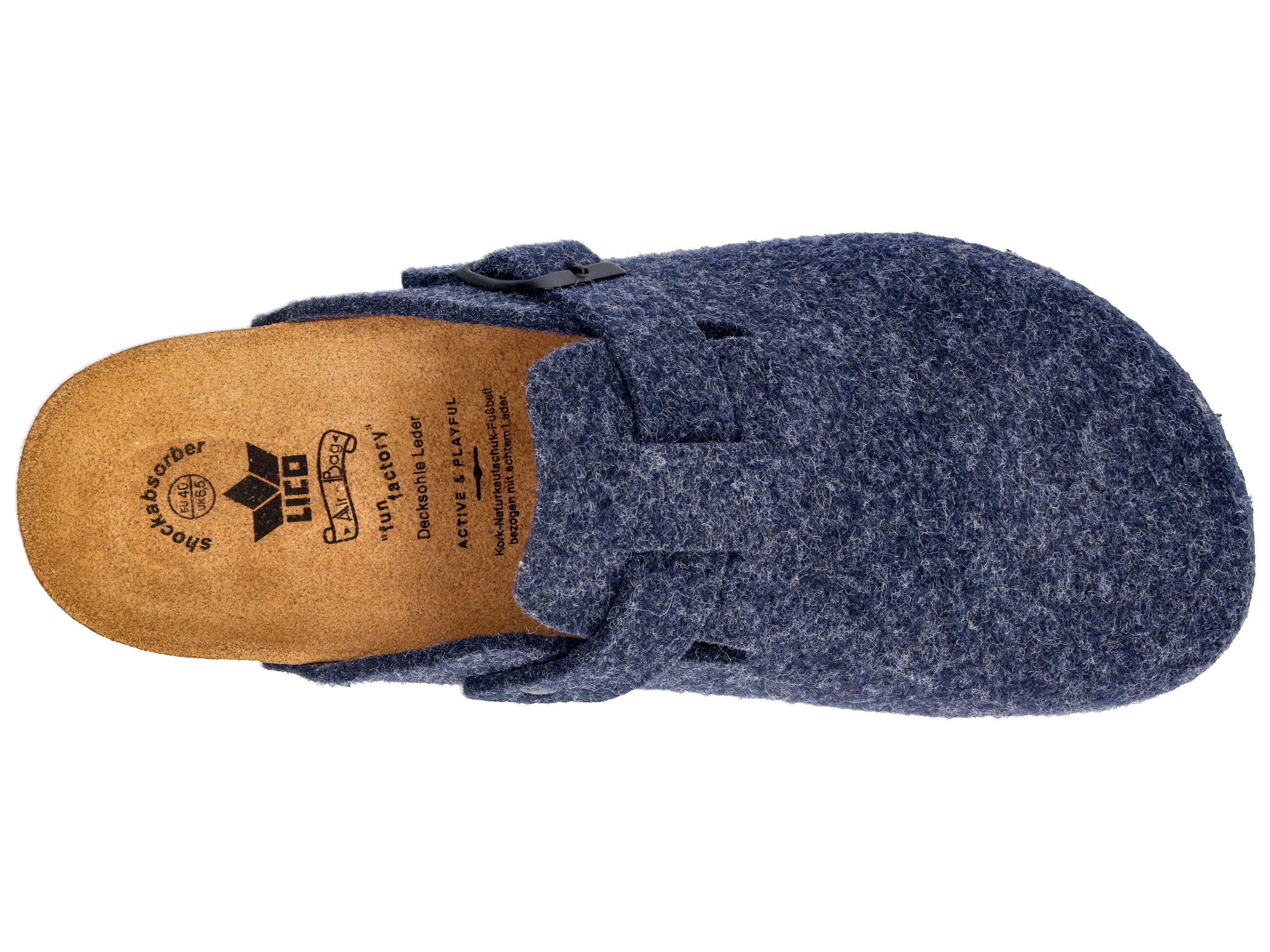 Clog Herren Schnallen LICO Bioline Clog Nature 5/6