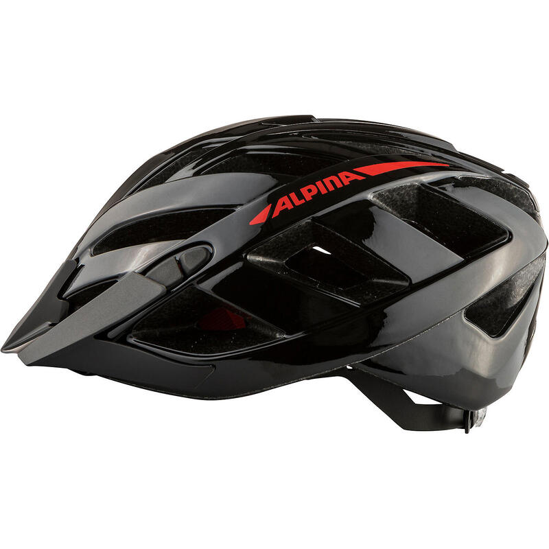 Cască ALPINA PANOMA 2.0 negru-roșu lucios 56-59 cm.