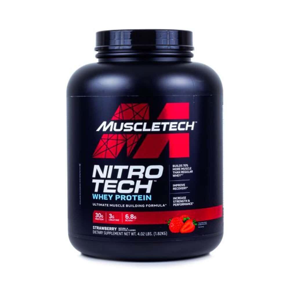 MUSCLETECH Wei-eiwit - Nitro-tech (1,8kg) - Aardbei