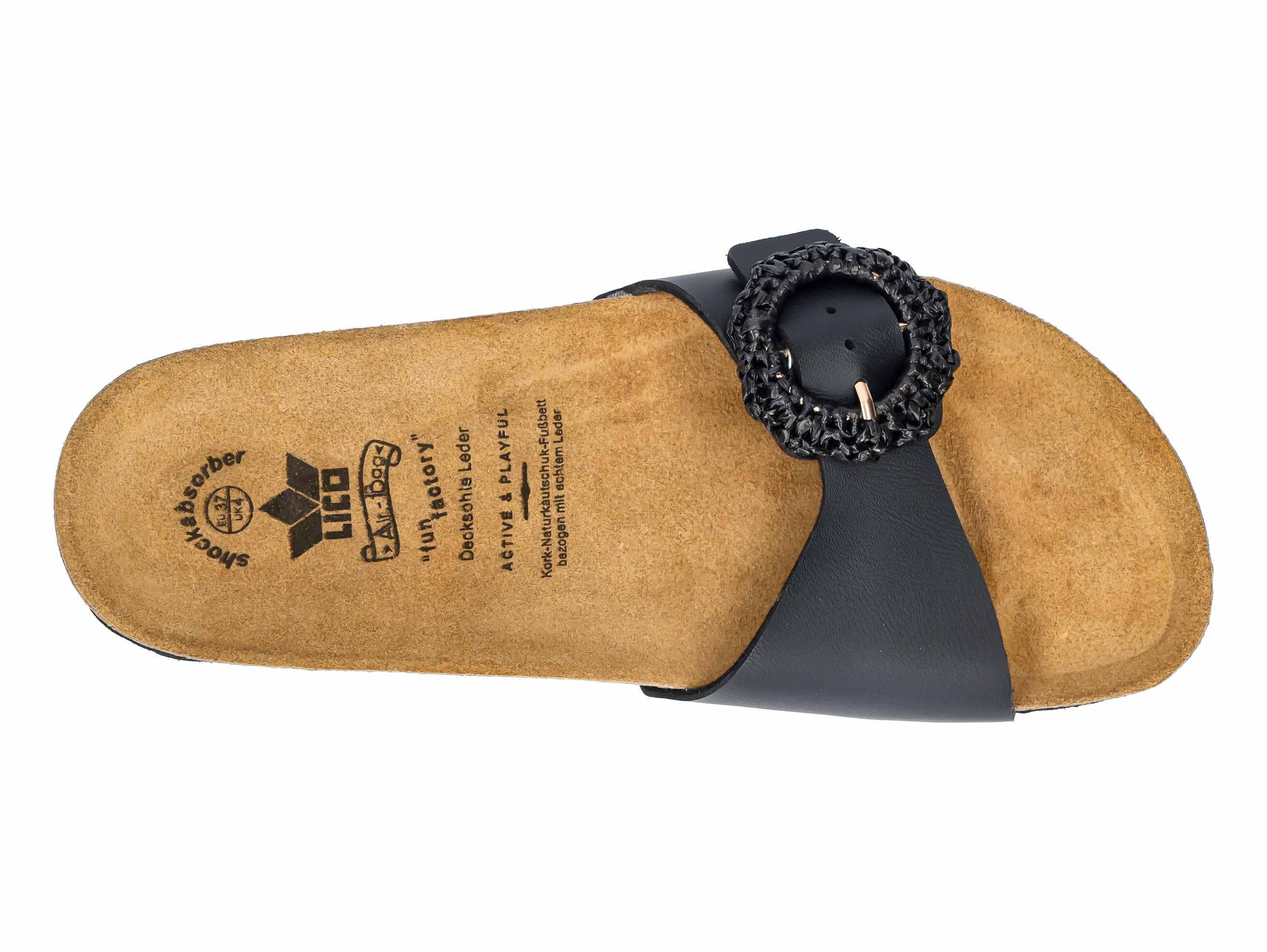 Pantolette Damen Schnallen LICO Bioline Once Style 5/6