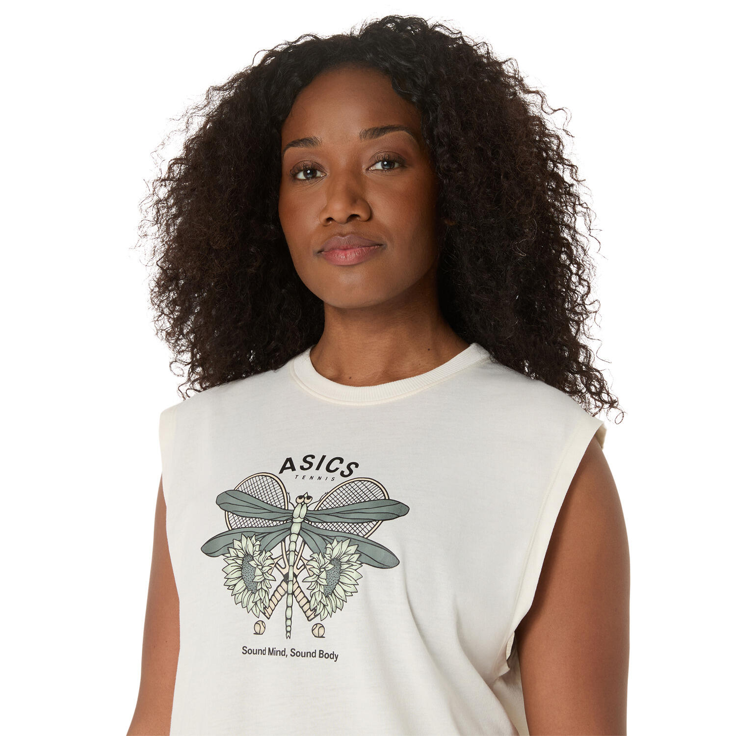 T-shirt da donna senza maniche Asics Game Graphic 6/7