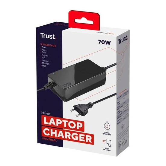 Chargeur d'ordinateur portable Trust Primo Noir