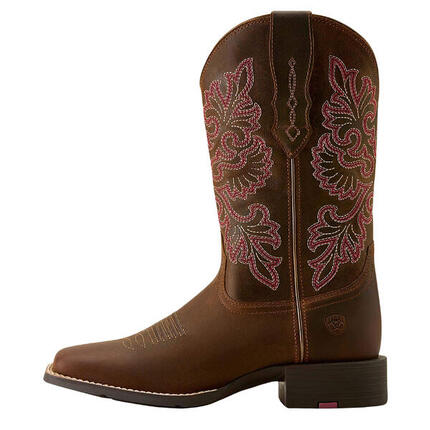 Westernstiefel Damen Ariat Round Up Wide Square Toe StretchFit