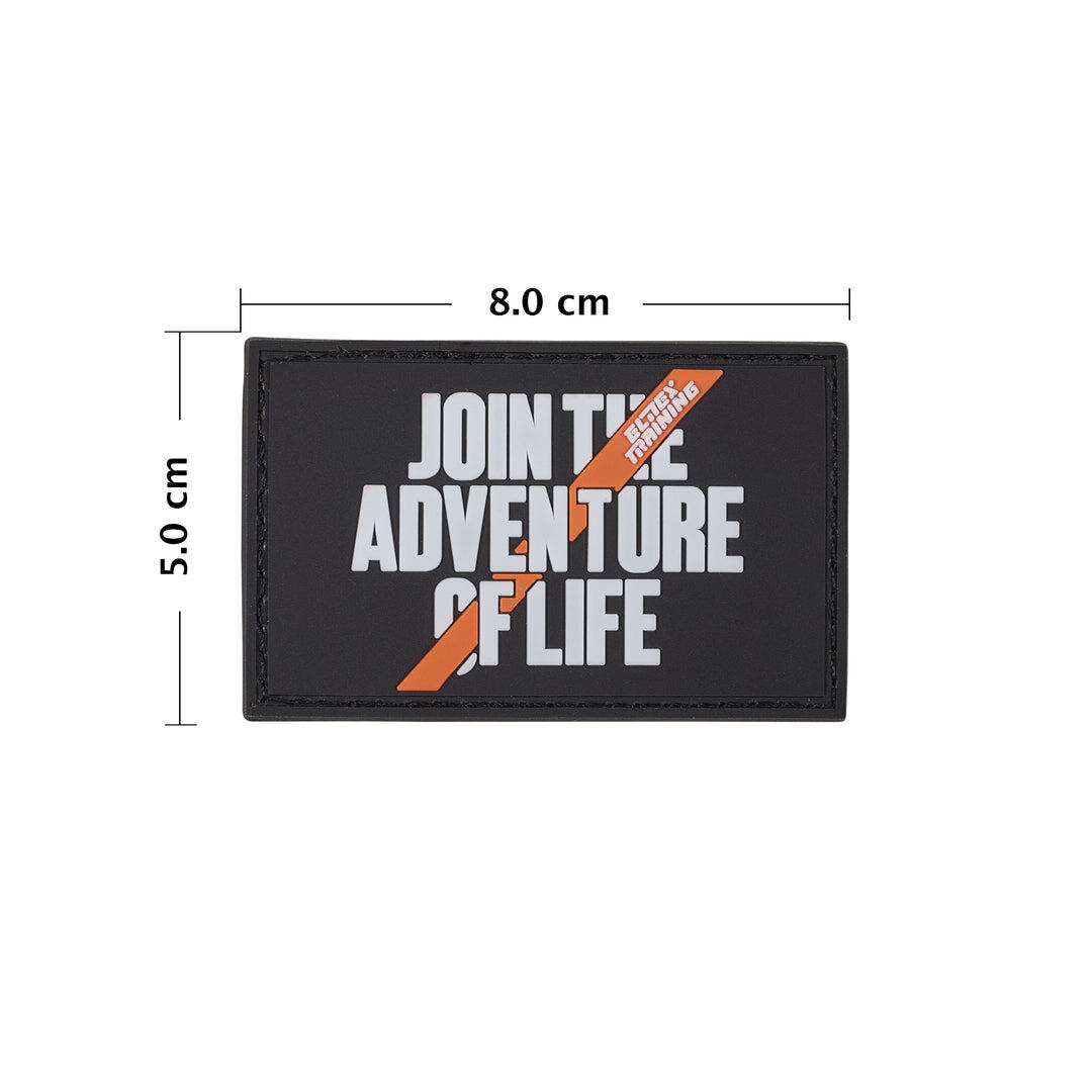 Parche Elitex Training join the adventure Pvc Velcro para Mochilas 3/4