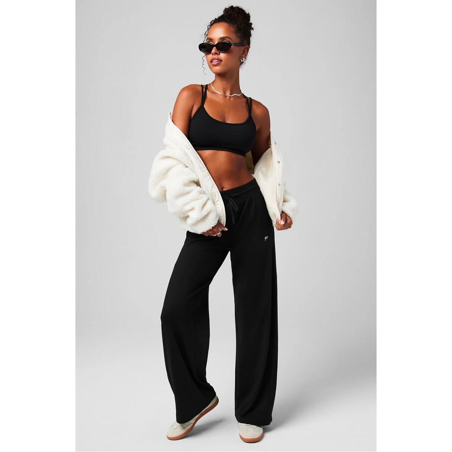 Pantalon à jambe large femme Fabletics Cloud Jersey 3/5