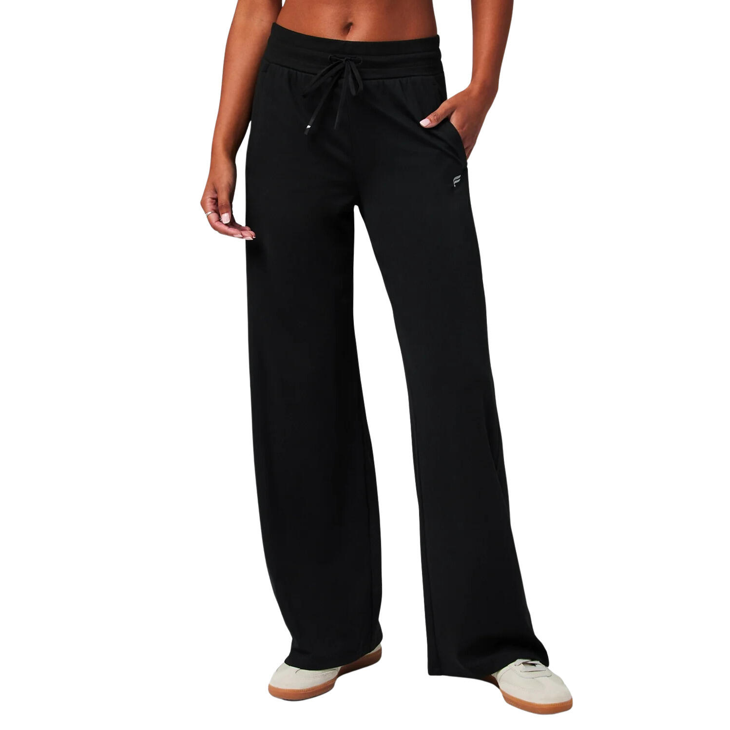 Pantaloncini sportivi da donna jogger, pantaloni da jogging semplici, tuta da ginnastica, vestibilità ampia, pantaloni a gamba dritta e larga a campana, pantaloni casual con cordoncino, sportivi, da