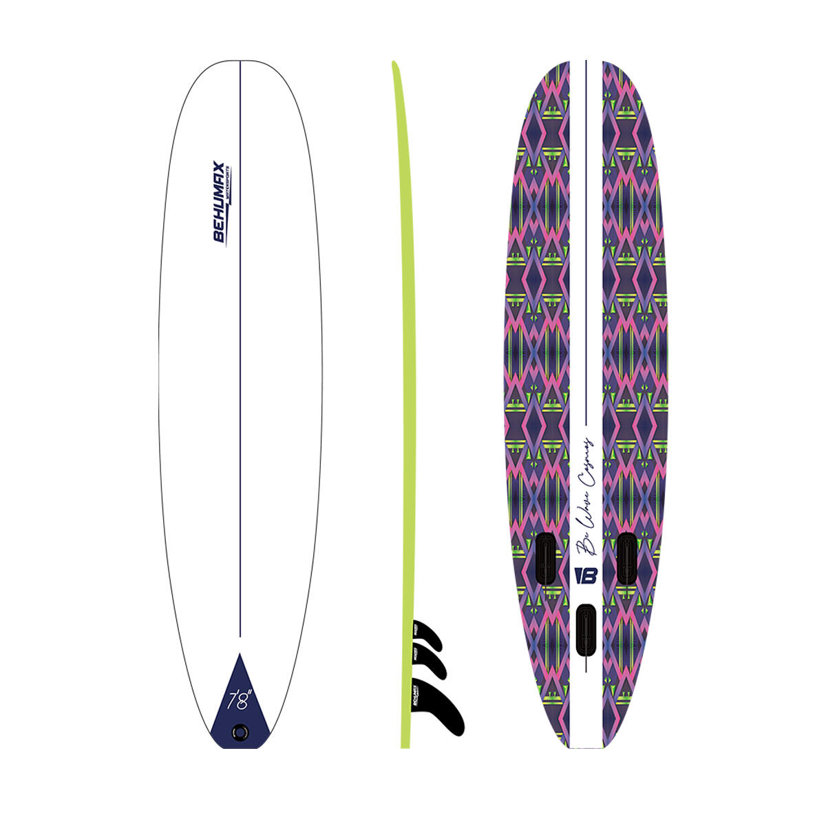 Prancha de surf be wave cosmos 7’8” para principiantes
