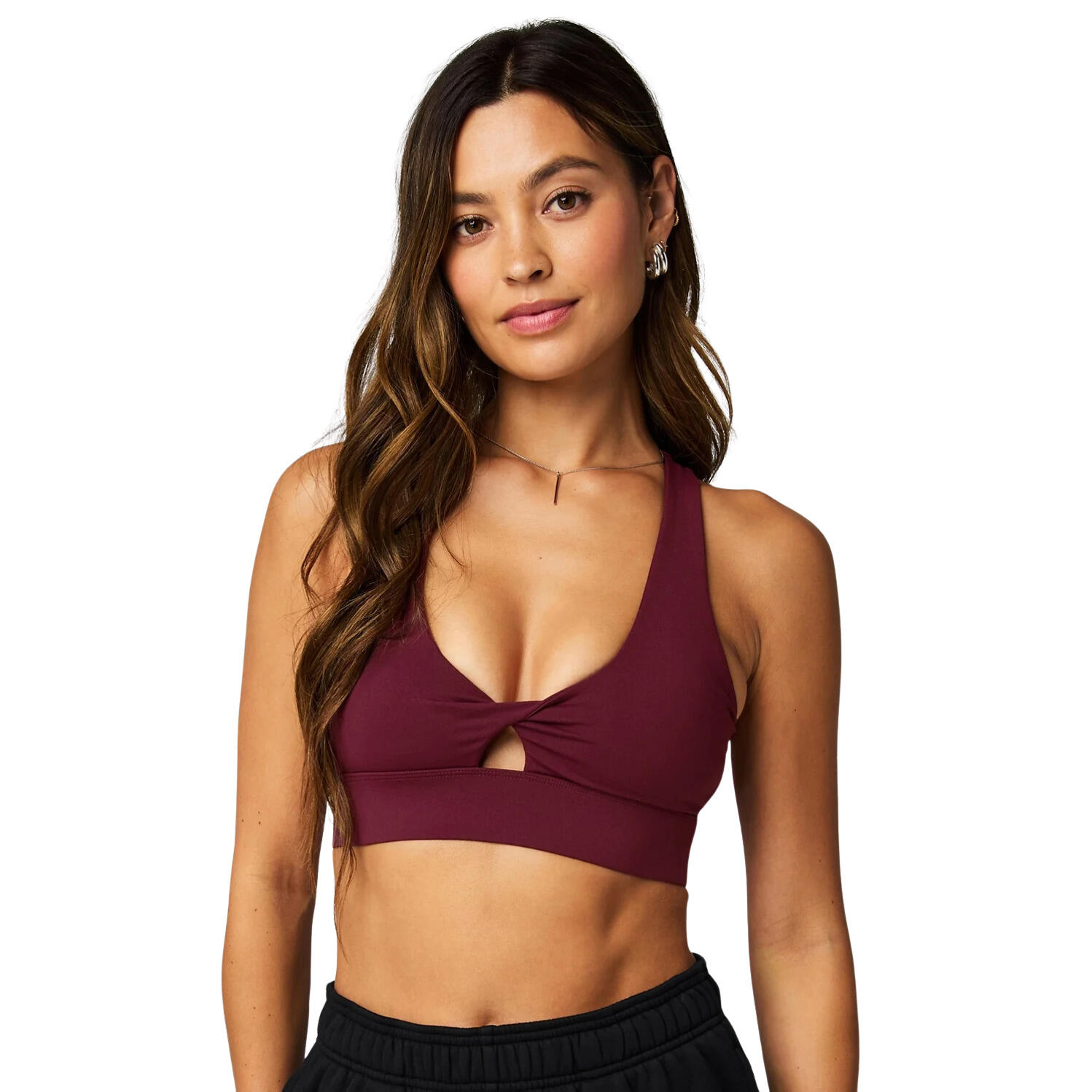 Fabletics - Brassière Femme Fabletics Oasis Twist - Brassière - Marron|rouge|violet - 34 2xs - Decathlon