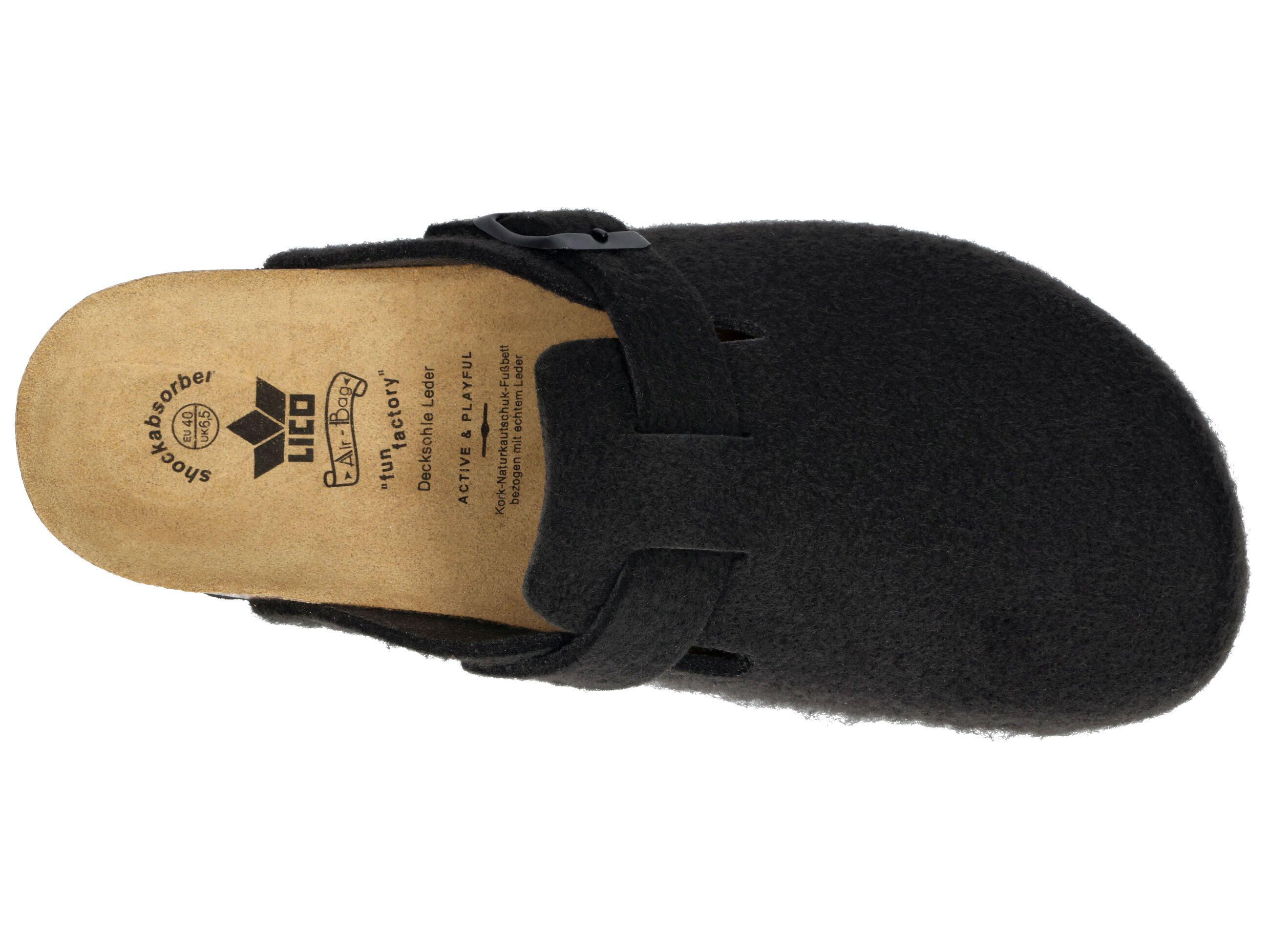 Clog Herren Schnallen LICO Bioline Clog Nature 5/6