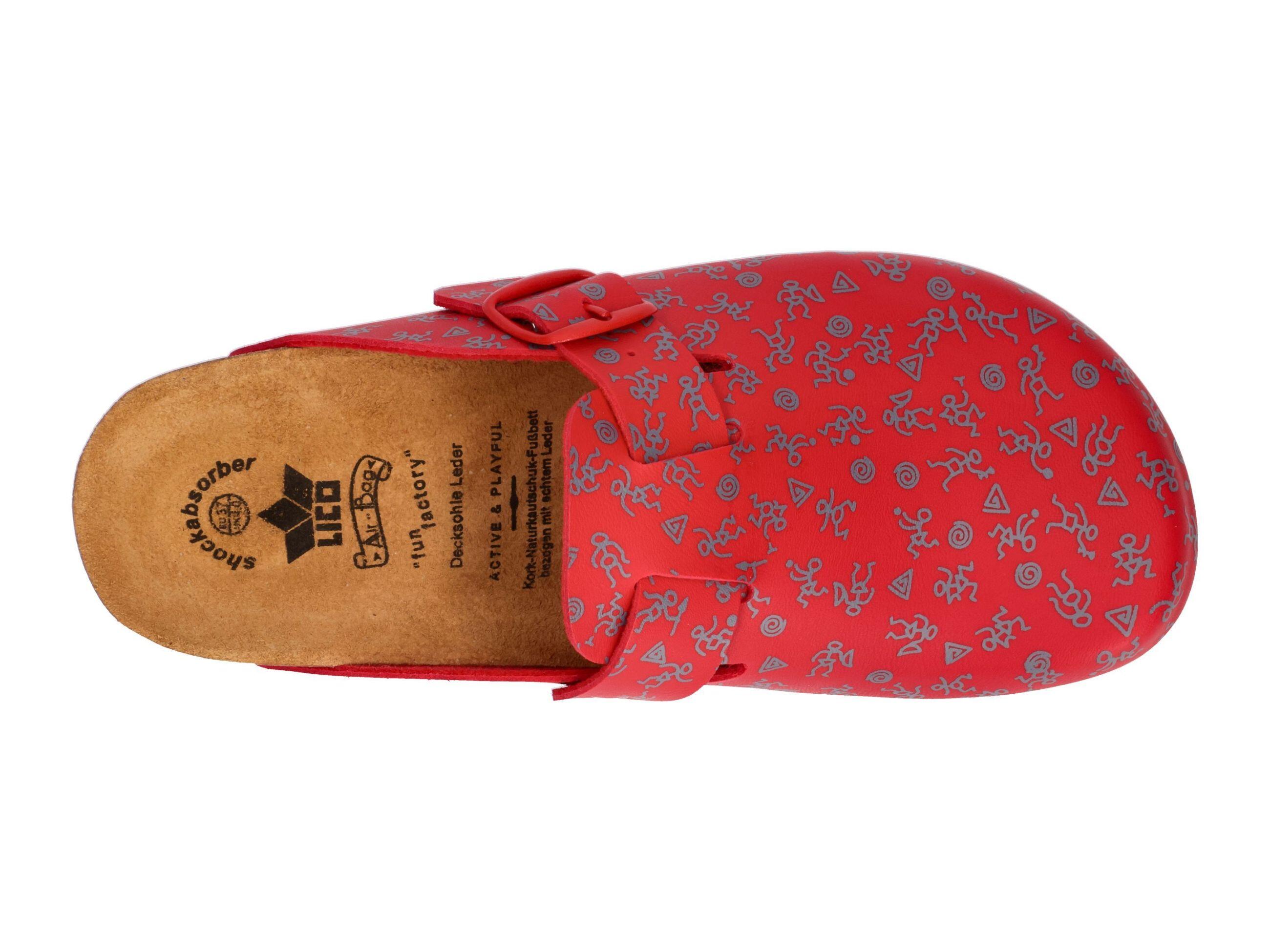 Pantolette Damen Schnallen LICO Bioline Clog Print 5/6