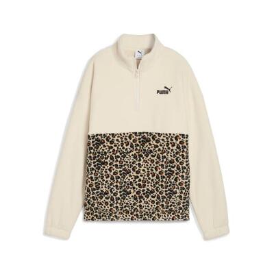 Dames casual half-zip sweatshirt puma graphic