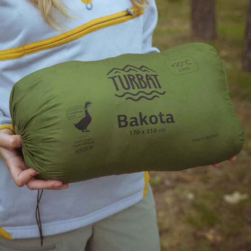 Sacco a pelo coperta Down Bakota 10°C 210 x 170 – Verde 3/5