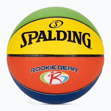Ballon basket pour enfants Spalding Rookie Gear Leather multicolore taille 5