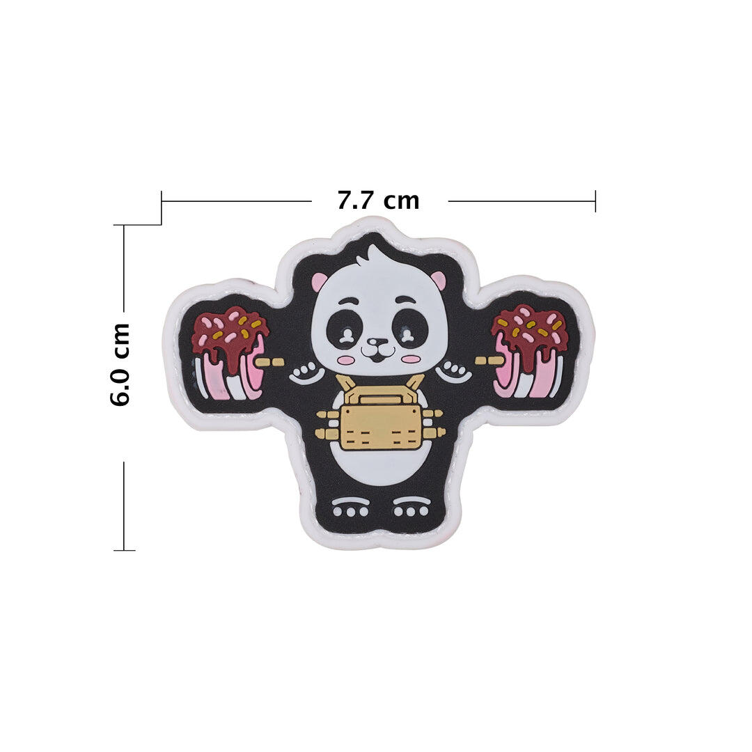 Parche Elitex Training cream panda Pvc Velcro para Mochilas 3/4