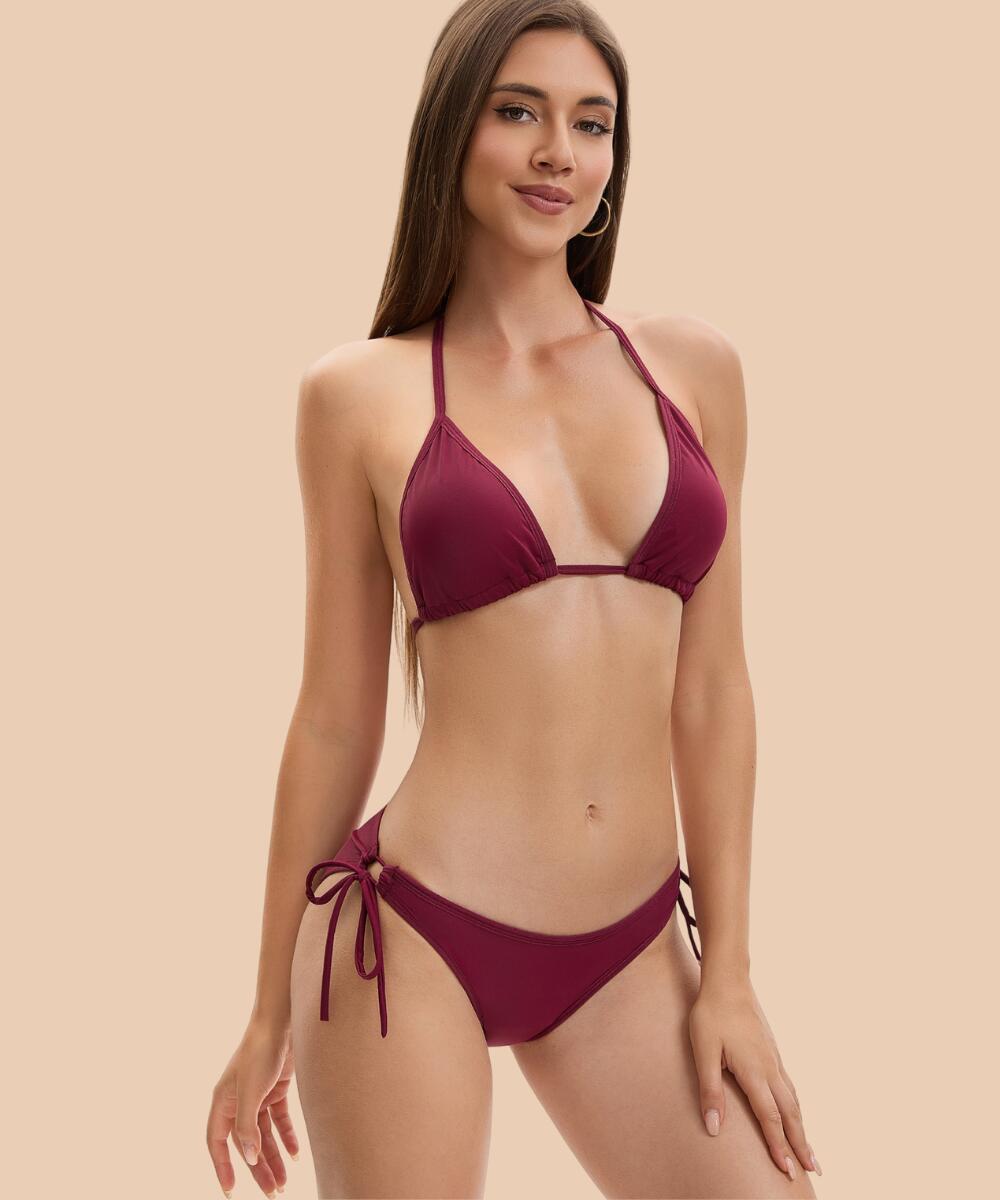ANAISSA Bimba Menstrual Completa Brasileira Biquíni Bimba 2 PEÇAS Bordeaux