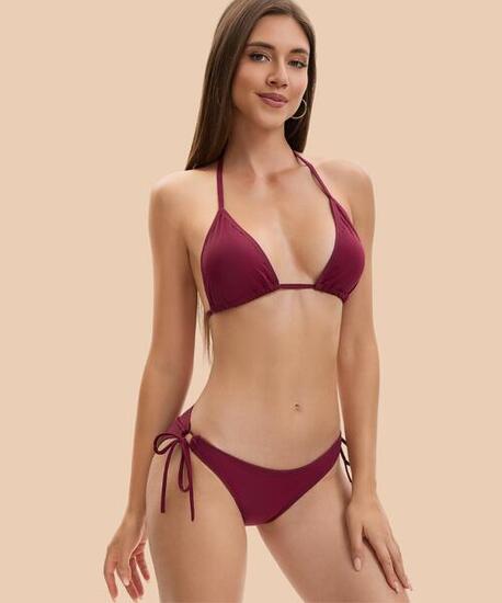Bimba Mestruale Bikini Brasiliano Completo Bimba 2 PEZZI Bordeaux