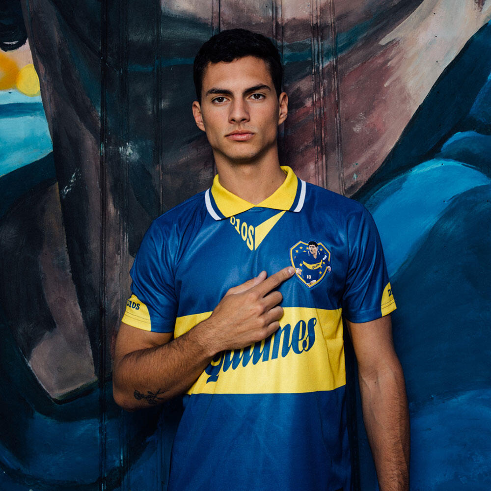 Retro Voetbalshirt - Heren - Maradona x COPA Boca Juniors 1995 - Blauw 2/7
