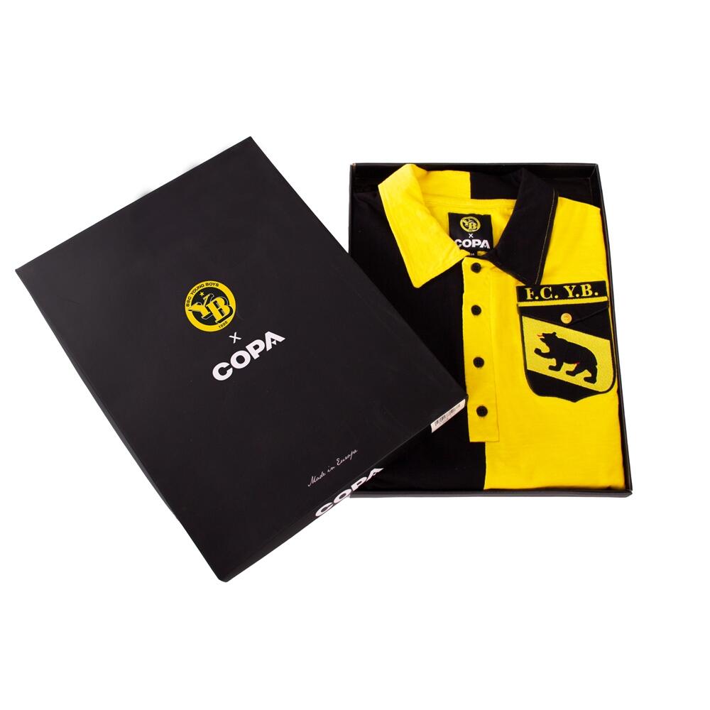 Retro Voetbalshirt - Heren - BSC Young Boys 1900 - Zwart - Geel 5/6