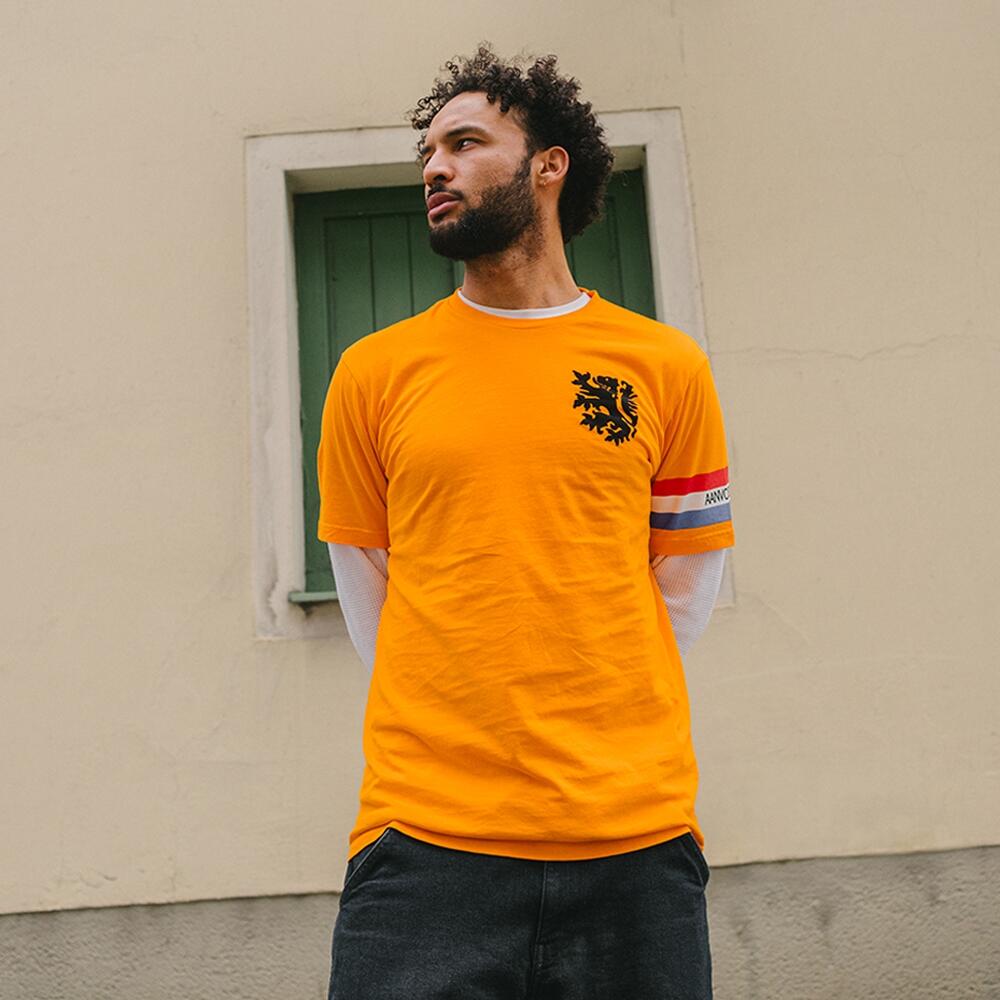 Camiseta manga corta fútbol retro Holanda Captain 2/7