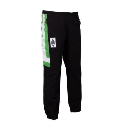 Retro trainingsbroek - voetbal - heren - borussia mönchengladbach 1995 - zwart