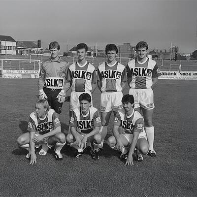 Retro voetbalshirt - heren - racing mechelen 1989 - 90 - groen