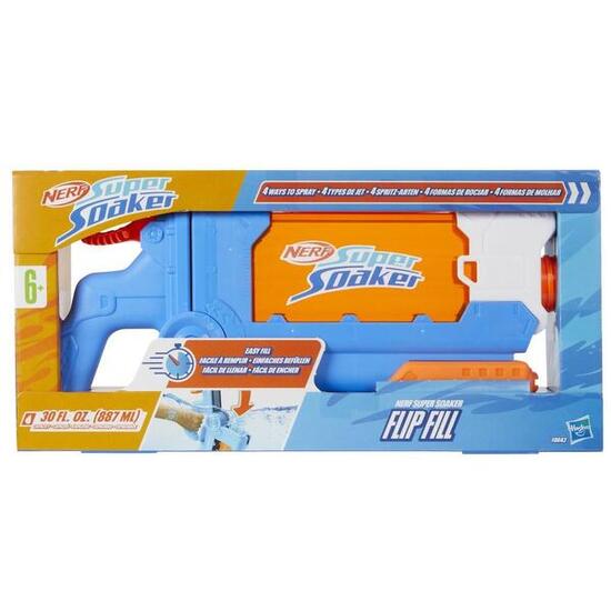 Hasbro pistolet à eau NERF Super Soaker Flip Fill - 887 ml - bleu orange