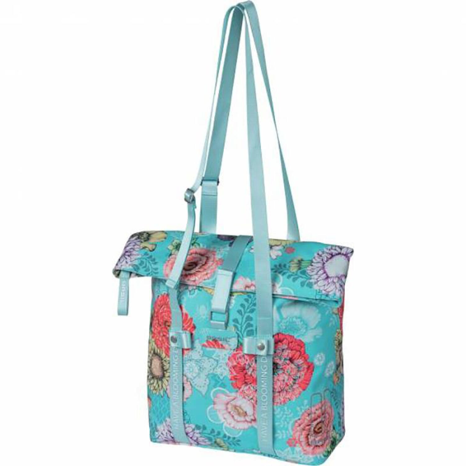 Basil - Basil Bloom Field Sac À Vélo - Durable Et Étanche - Sacoche - Bleu|rose - 20l - Decathlon