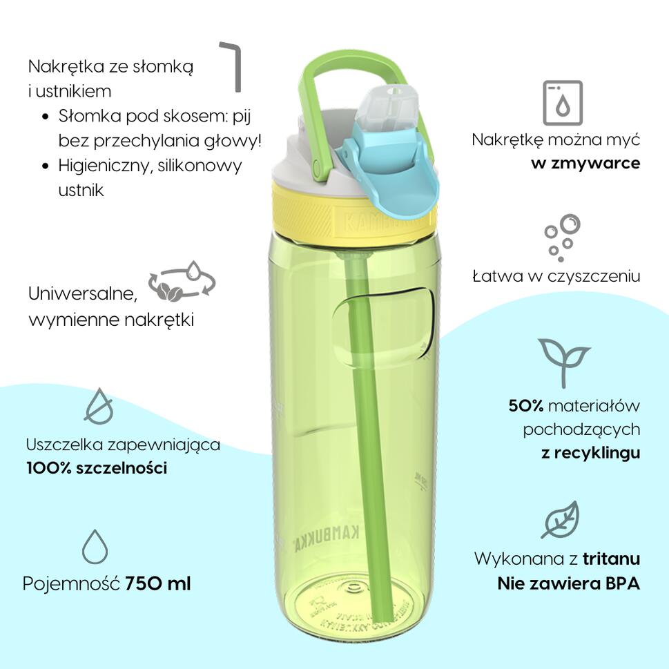 Butelka na wodę bidon plastikowy Kambukka Lagoon 750ml - Playful Garden