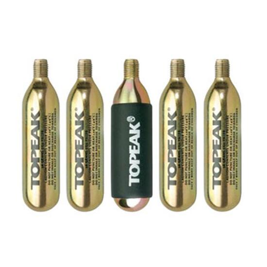 Cartucce CO2 Topeak 16 g (5 pezzi) filettate.