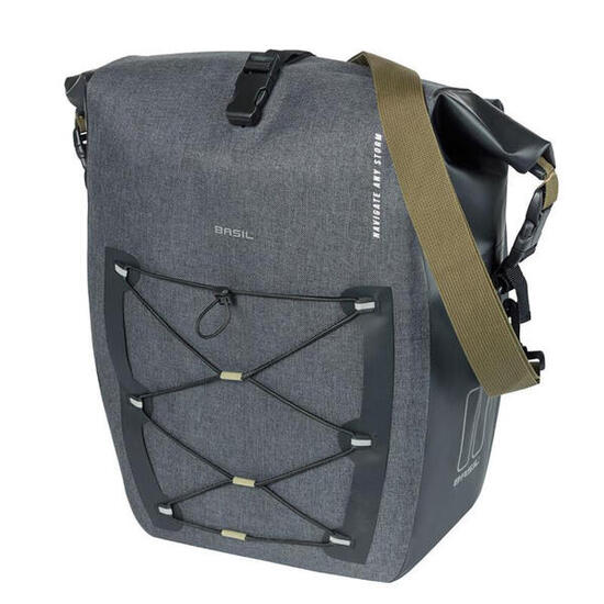 Basil Einzelpacktasche Navigator Storm L schwarz, 46x36x18cm, 25-31ltr, Hook-On