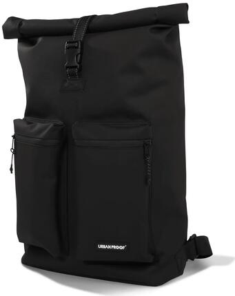 Gerecyclede shopper fietstas Rolltop Backpack 20 liter 34 x 13 x 46 cm - zwart