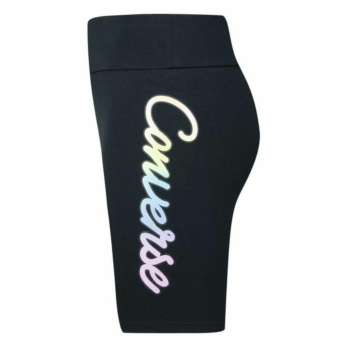 CONVERSE Leggings Sportivi per Bambini Converse Rise Biker Nero