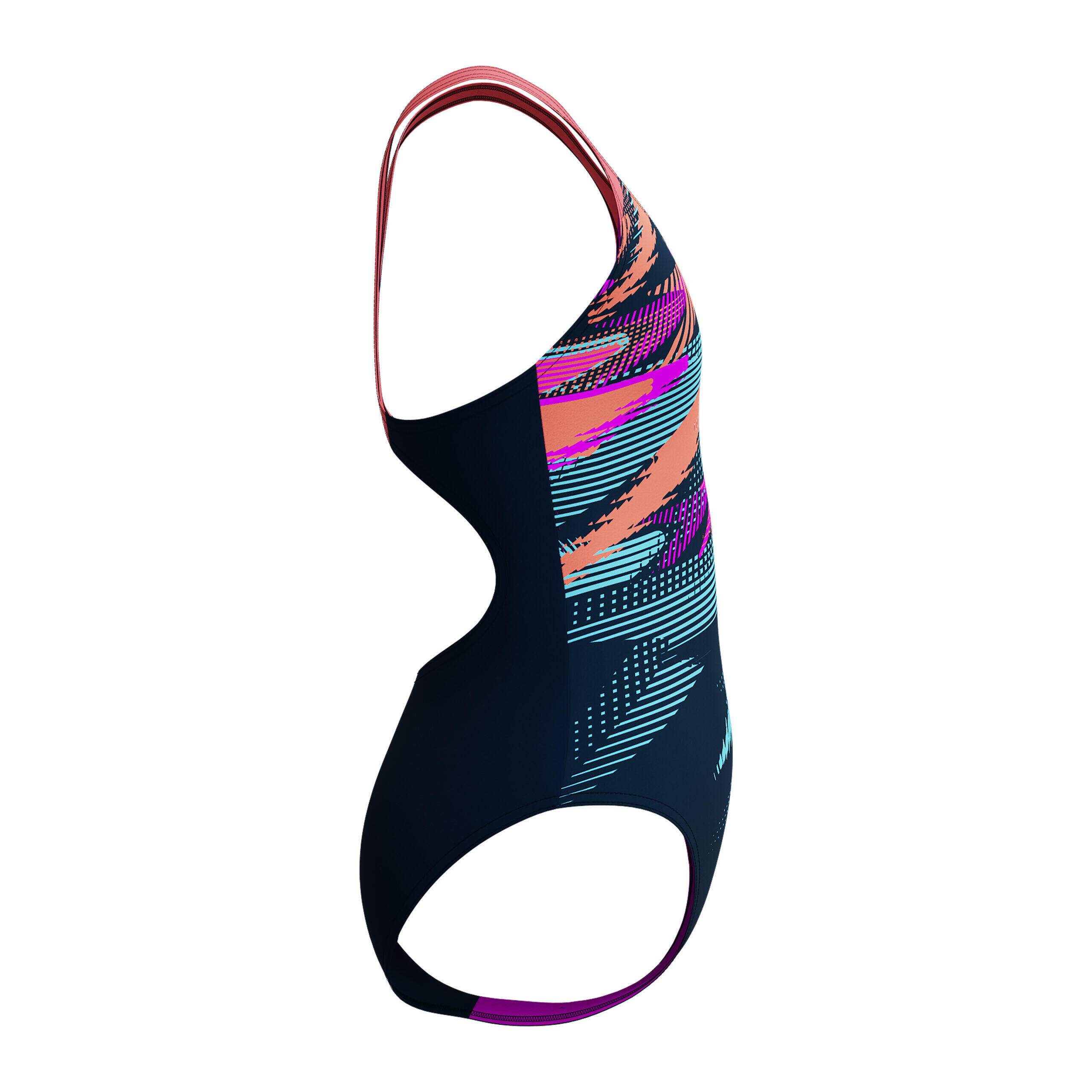 Maillot de bain fille Speedo Digi Placement Splashback Marine/Bleu 3/5