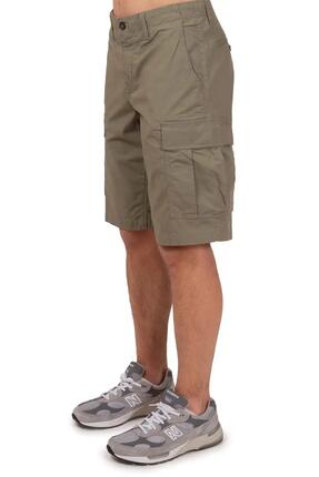 Bermudas cargo - Homme - Coupe regular - Grandes poches - Vert olive