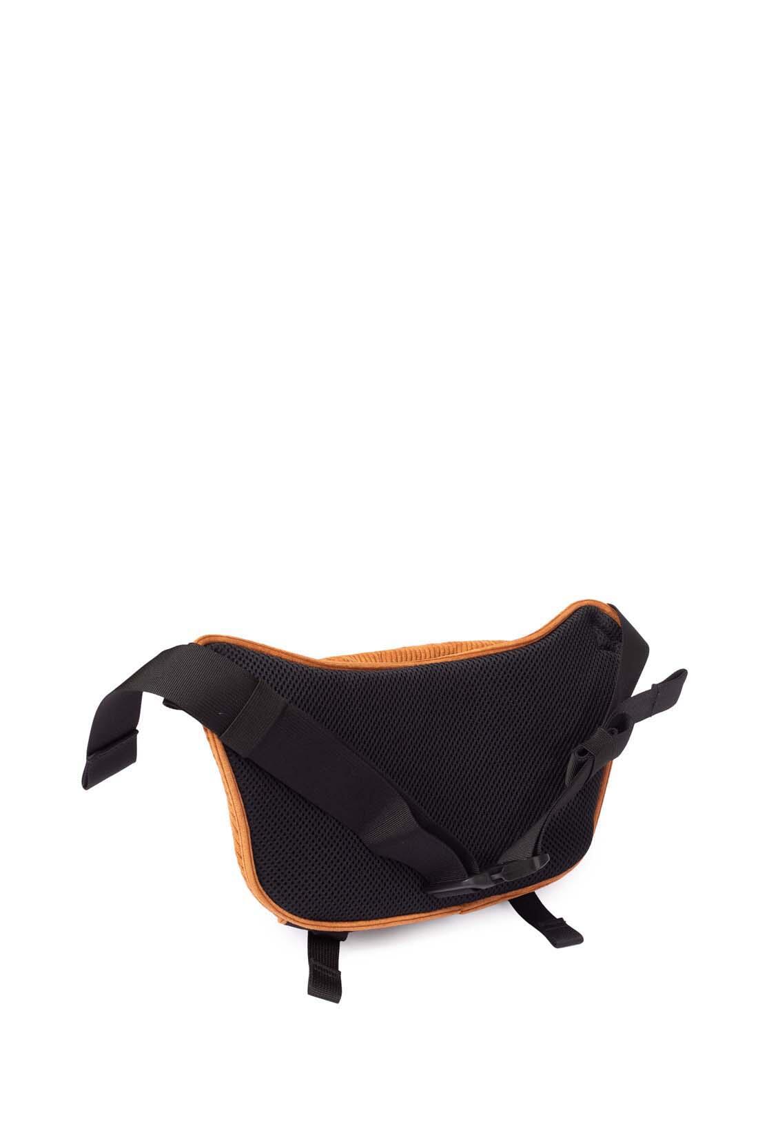 Marsupio unisex in velluto a coste con patch logo 3/6