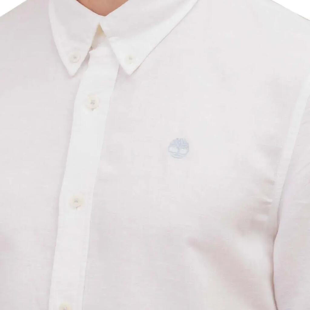 Men - Casual Shirt - Slim Fit Short Sleeve Linen-Cotton