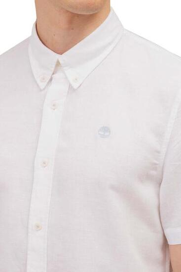 Camicia uomo slim in misto lino