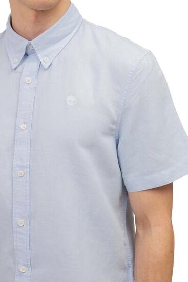 Camicia uomo slim in misto lino