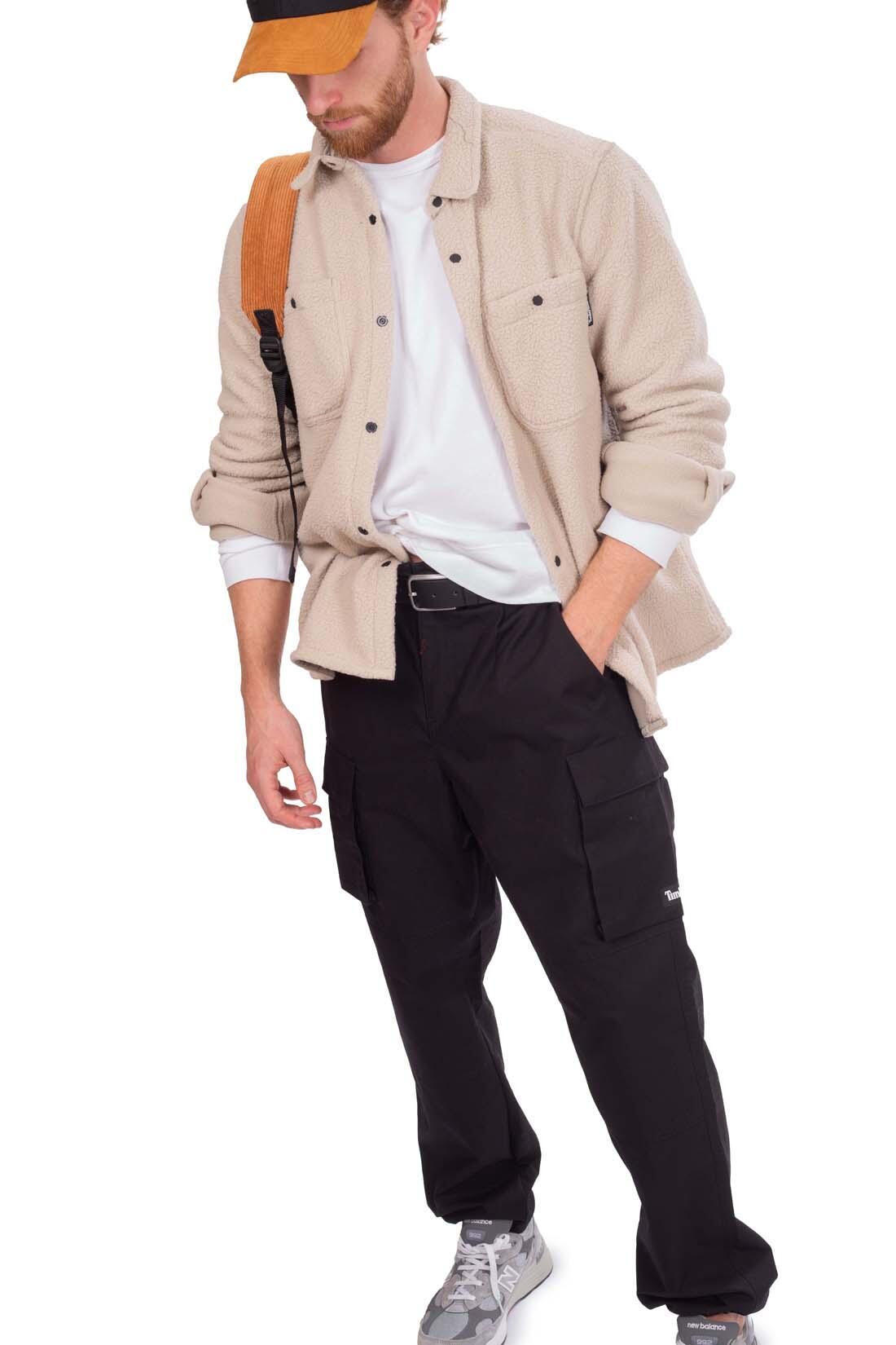 Maglia in pile - Outdoor - Uomo - Maniche lunghe, vestibilità regular - Beige 1/5