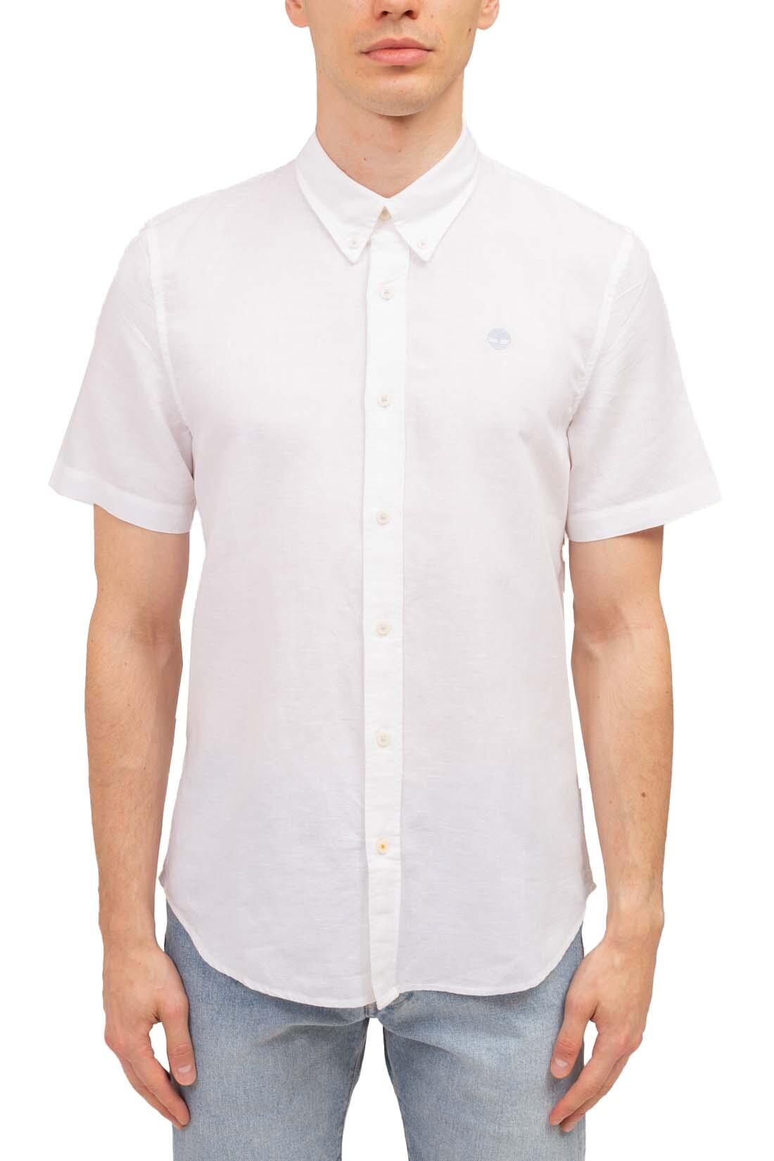 Herren - Sportswear - Hemd - Slim Fit, kurzärmelig, Leinenmischung - weiß 2/4