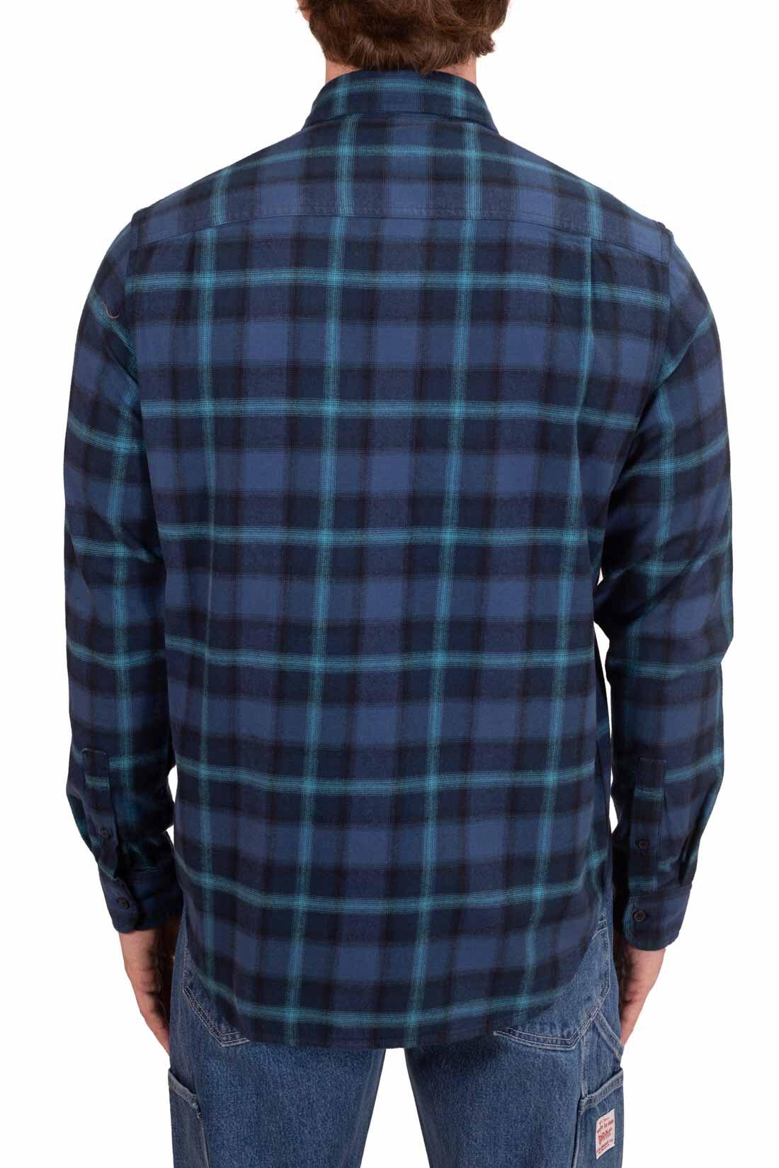 Camicia uomo in flanella di cotone scozzese 4/4