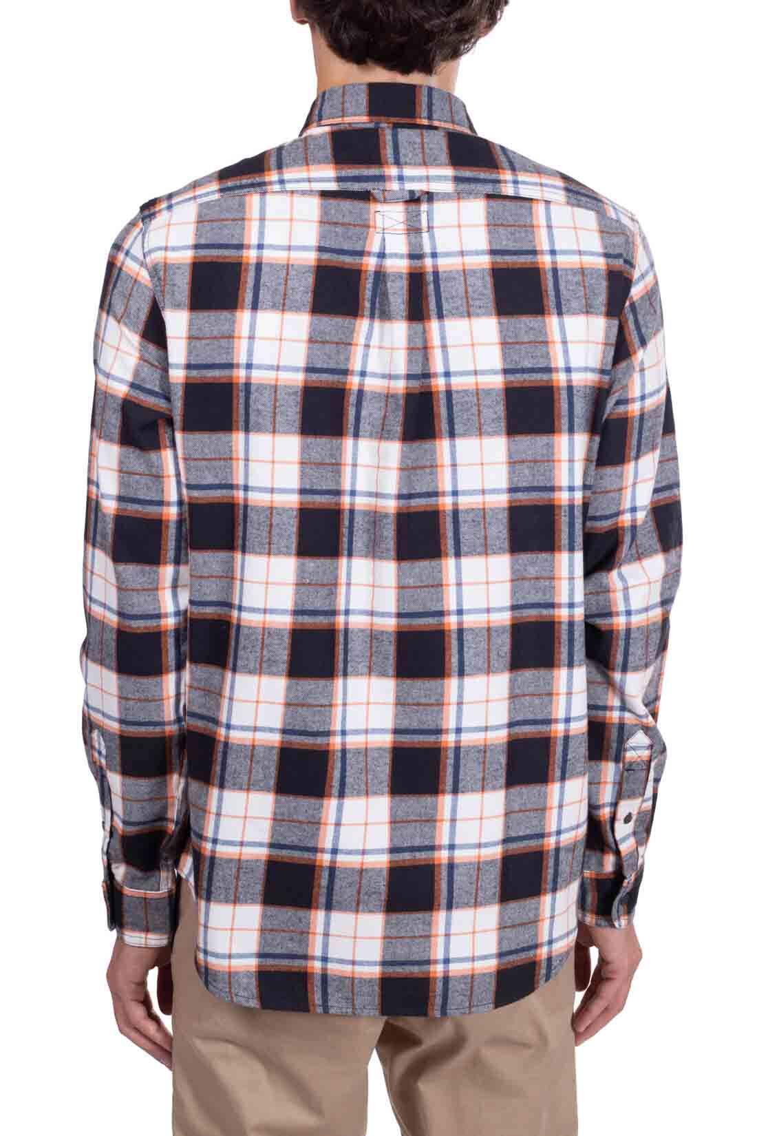 Camisa - Hombre - Manga larga, cuello button-down - Blanco 3/4