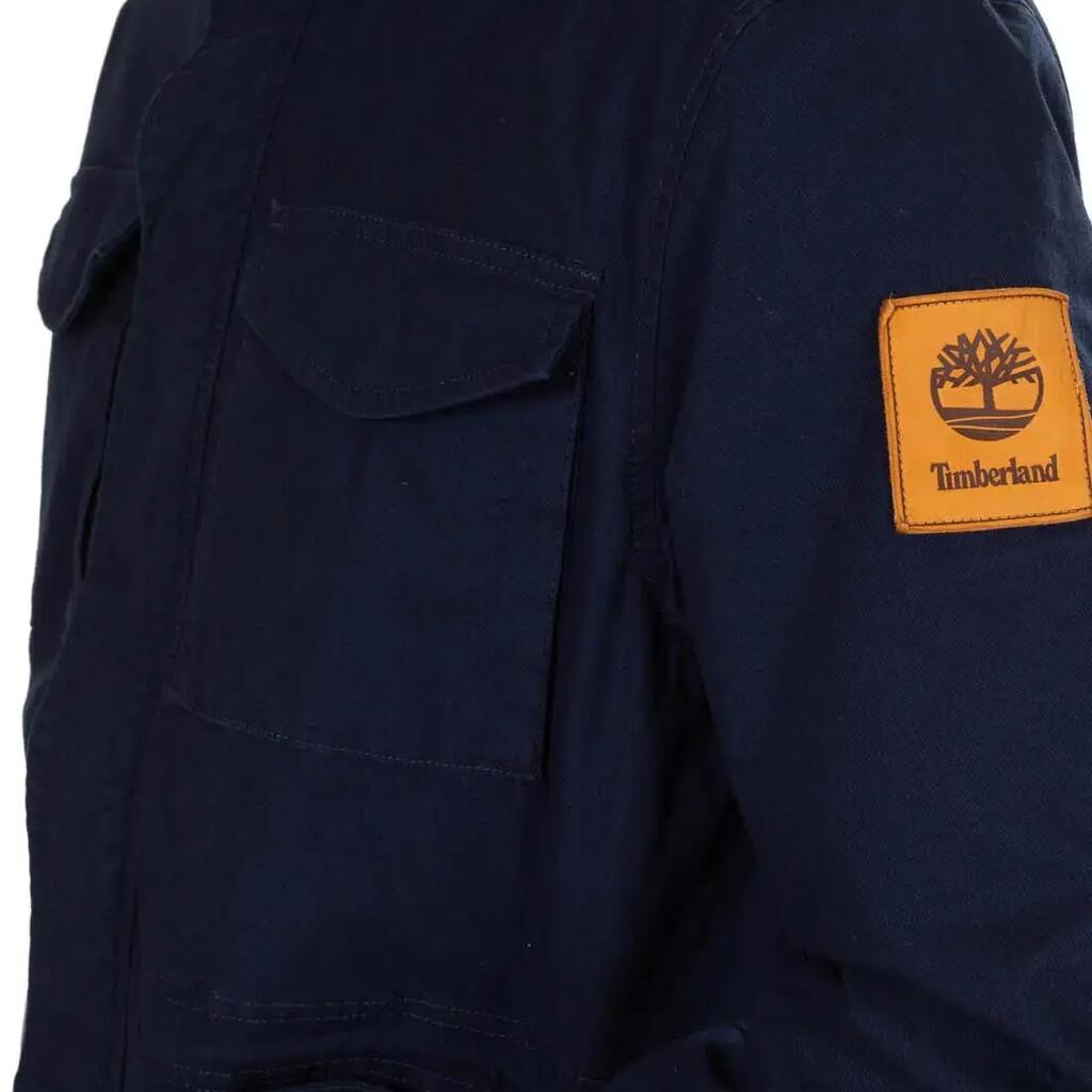 Men's padded jacket with logo patch.