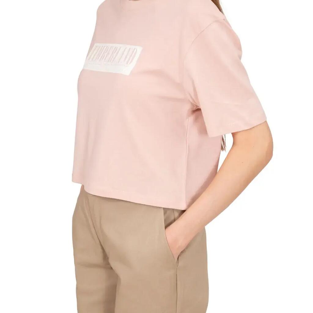 TIMBERLAND Women’s Relaxed Crop T-shirt Rosewood Red