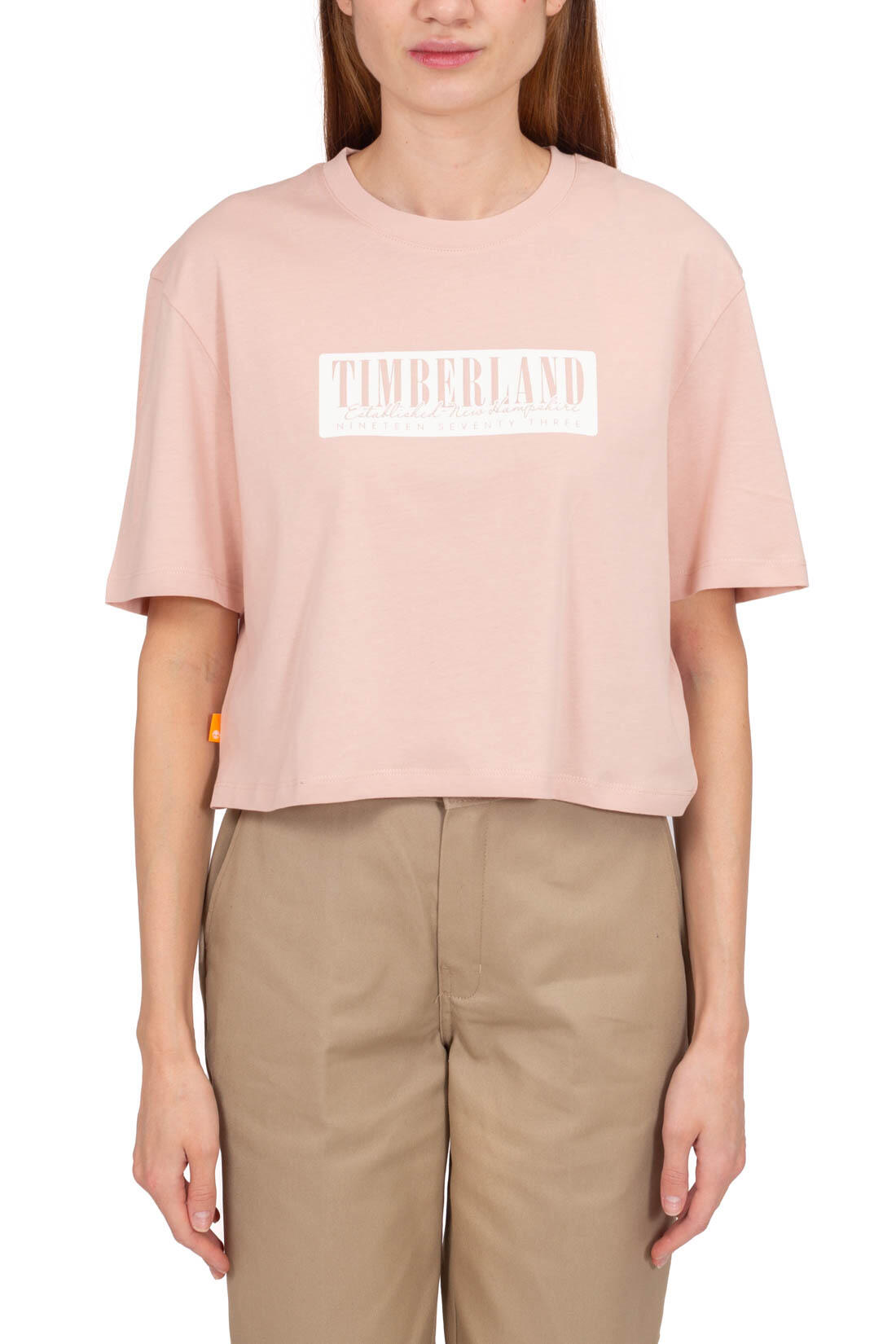 T-shirt donna relaxed crop con logo  - Taglia M 2/5