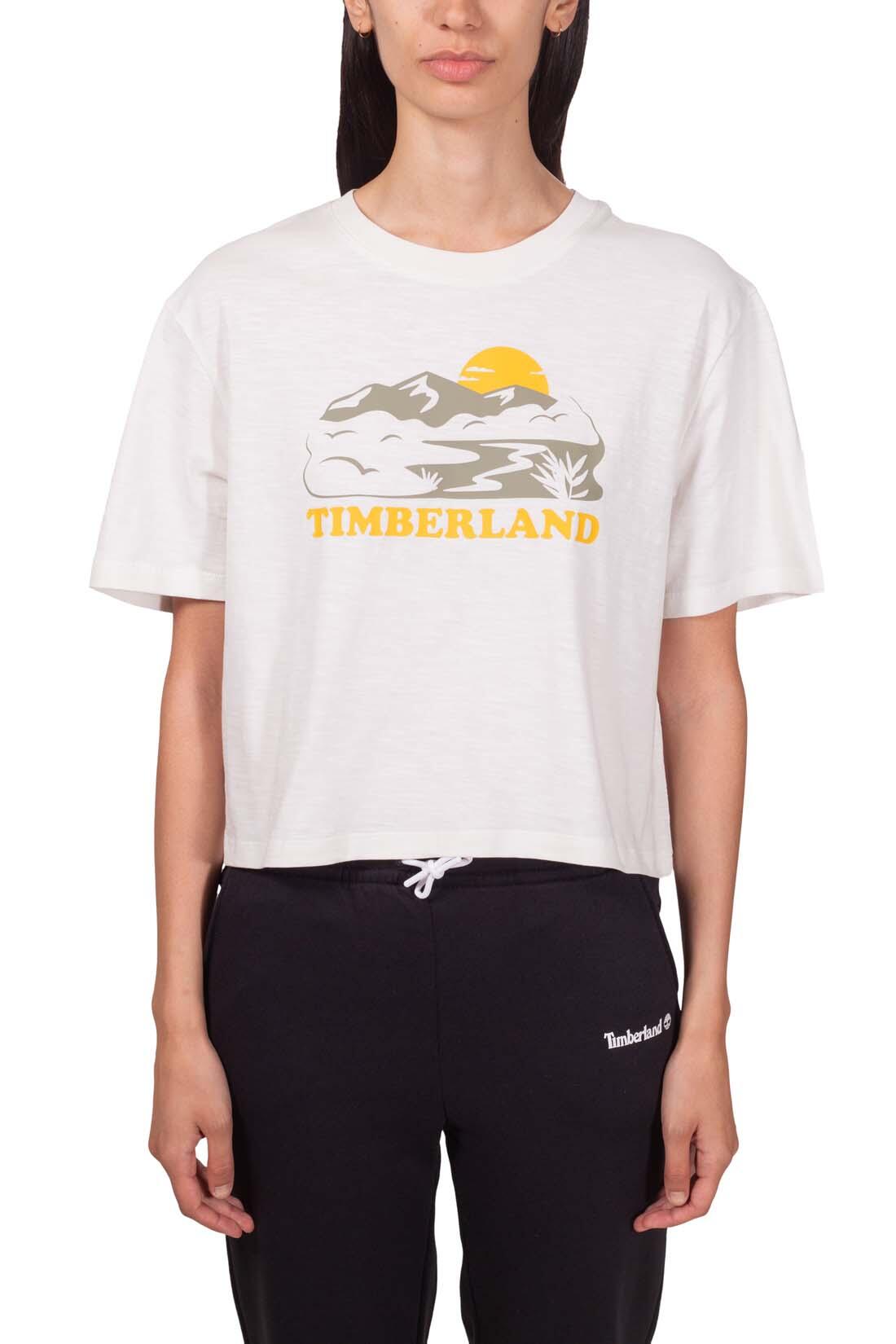 T-shirt donna crop relaxed in cotone fiammato  - Taglia M 2/5