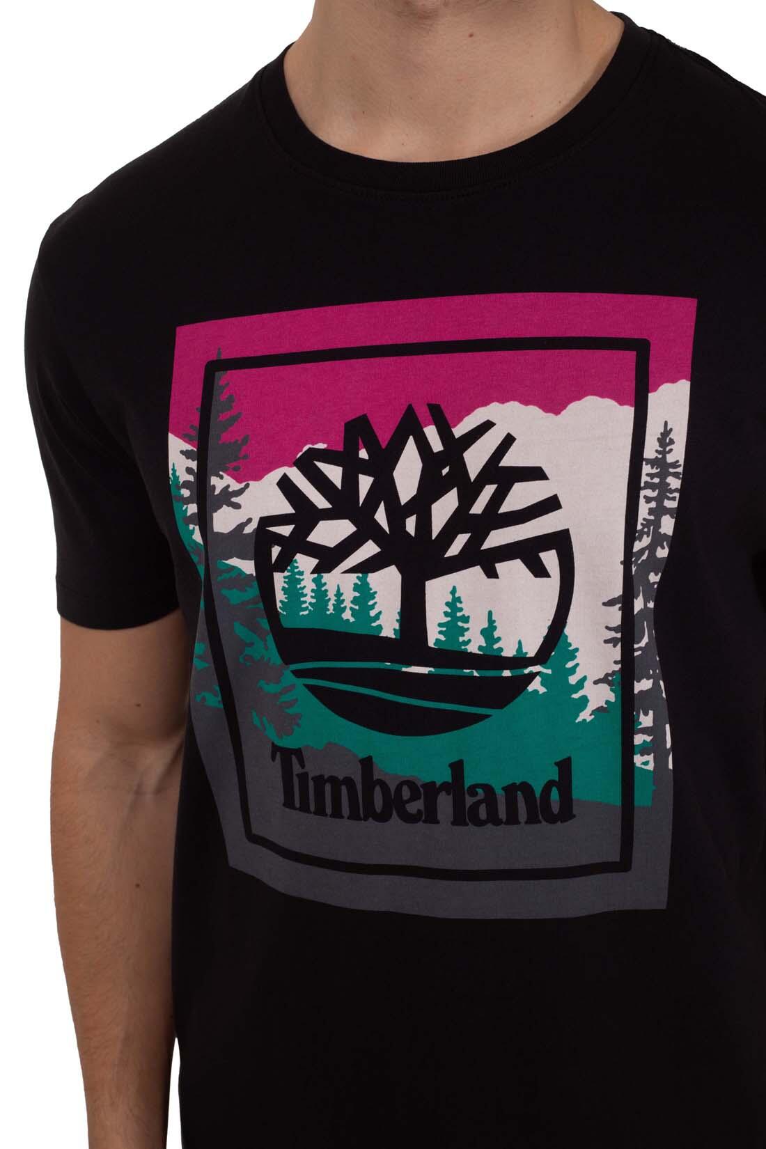 Men's Timberland colourblock logo T-shirt 5/5