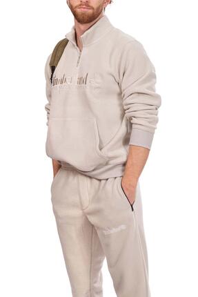 Sweat polaire - Outdoor - Homme - Fleece, Col zippé - Beige
